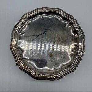 Vintage De Uberti Italy Silver Plate Dish + Bowl Set 5” 5.5”